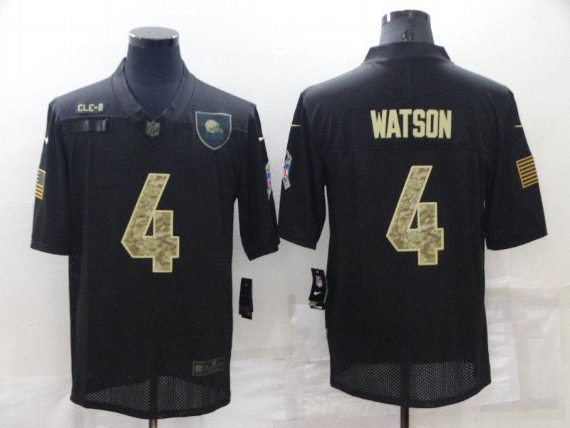 Men Cleveland Browns #4 Watson Black camo Nike Limited NFL Jersey->green bay packers->NFL Jersey